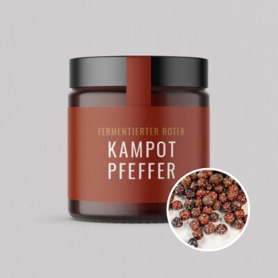 Fermentierter Roter Kampot Pfeffer im Glas | 50 g