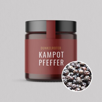 Dunkelroter Kampot Pfeffer im Glas | 50 g