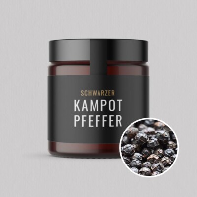 Schwarzer Kampot Pfeffer im Glas | 50 g