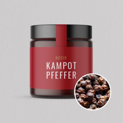 Roter Kampot Pfeffer im Glas | 50 g
