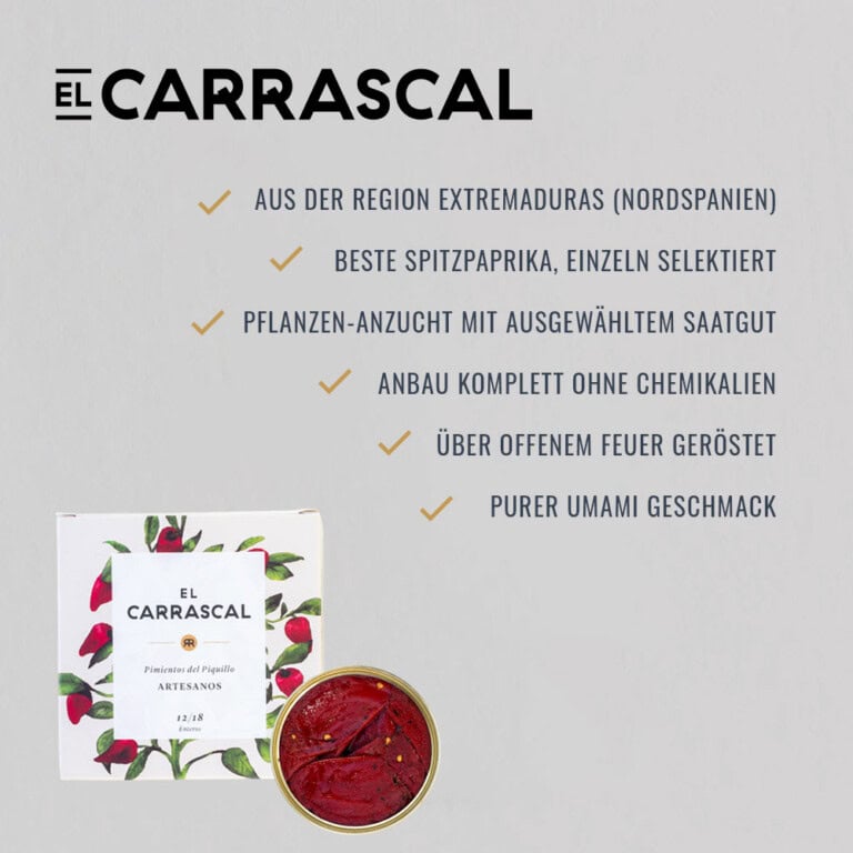El-Carrascal-Pimientos-del-Piquillo-Röstpaprika-Überblick