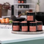 Gewürzgläser-koralle-tablett-Küche