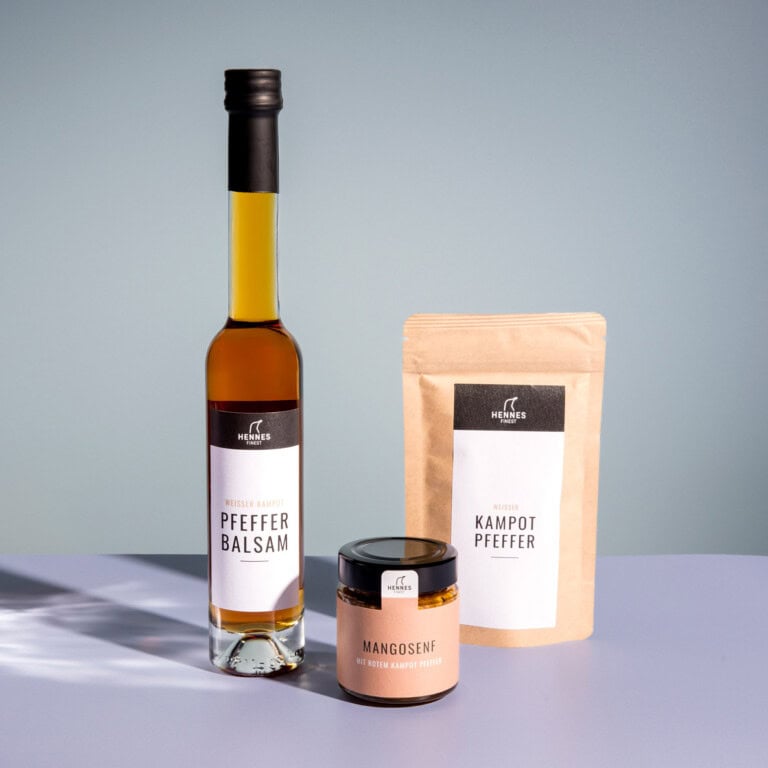 Leichtigkeit-Hennes Finest Pfeffer Geschenkset-Quadrat