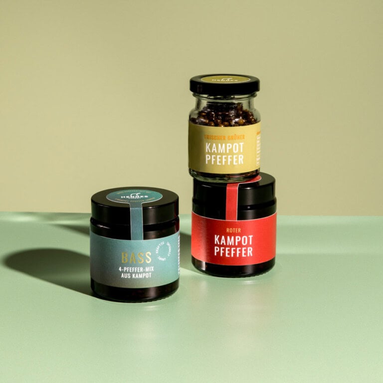 Pfeffer-Vielfalt-Hennes Finest Pfeffer Geschenkset-Quadrat