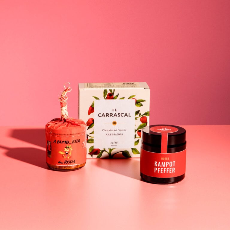 Rot, Rot, Rot - Hennes Finest Pfeffer Geschenkset-Quadrat