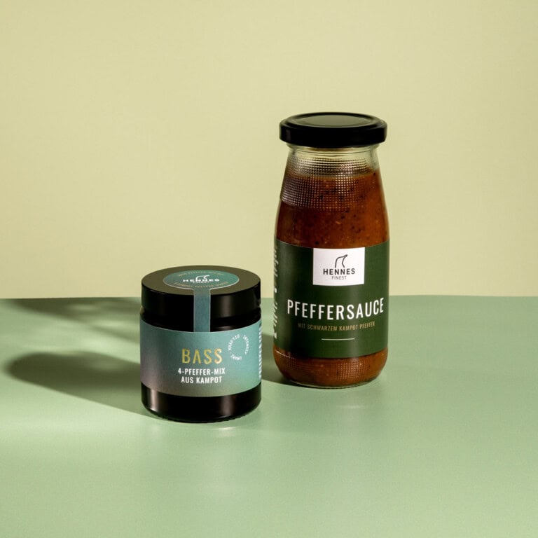 Steak it easy- -Hennes Finest Pfeffer Geschenkset-Quadrat