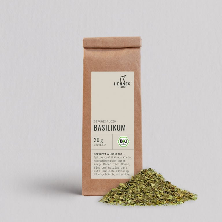 Bildkomposition Basilikum Gewürzstudio