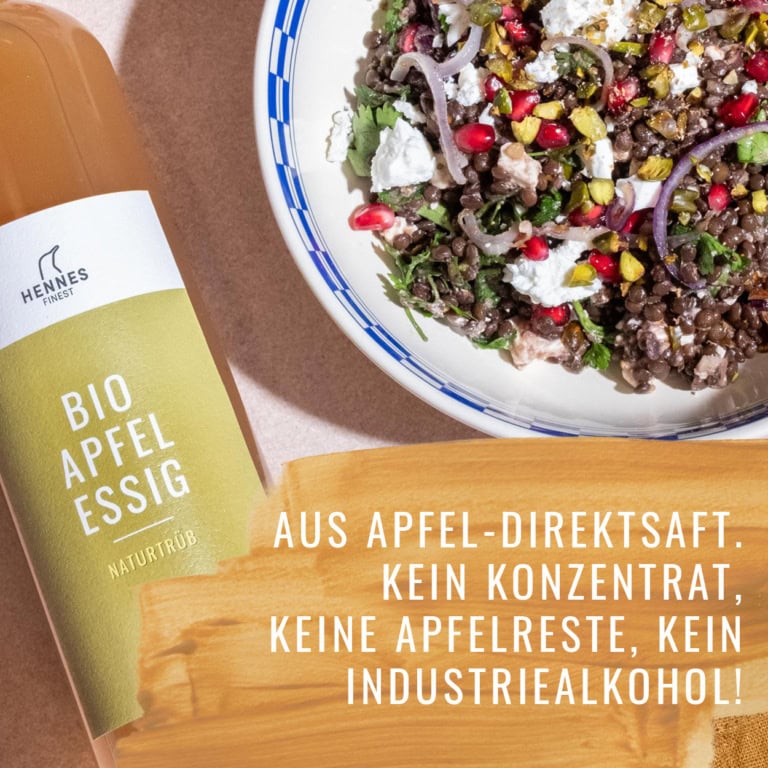 Bildkomposition Apfelessig-direktsaft